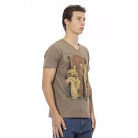 Short Sleeve T-shirt with V-neck and Front Print 2XL Men thumbnail