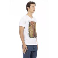 Front Print Short Sleeve V-Neck T-Shirt M Men thumbnail