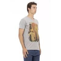 Front Print Short Sleeve V-Neck T-Shirt L Men thumbnail