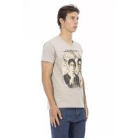 Front Print Short Sleeve V-Neck T-Shirt L Men thumbnail