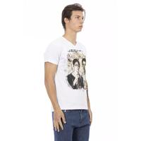 Short Sleeve V-Neck T-Shirt with Front Print 2XL Men thumbnail