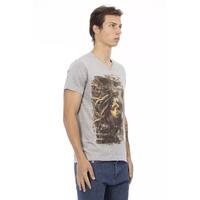 Short Sleeve V-Neck T-shirt with Front Print 2XL Men thumbnail