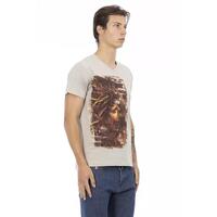 Short Sleeve V-Neck T-shirt with Front Print XL Men thumbnail
