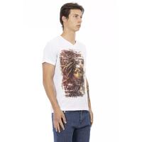 Short Sleeve V-Neck T-Shirt with Front Print 2XL Men thumbnail