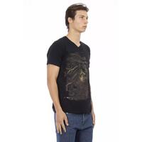 Front Print Short Sleeve V-neck T-shirt L Men thumbnail