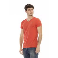 Short Sleeve T-shirt with V-neck and Chest Print L Men thumbnail