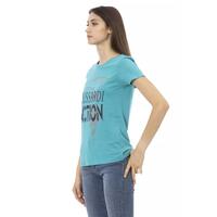 Trussardi Action Women's Light Blue Cotton Tops & T-Shirt - S thumbnail