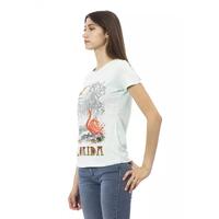 Short Sleeve T-shirt with Round Neck and Front Print L Women thumbnail