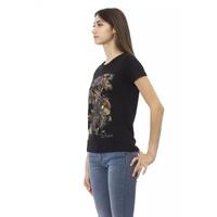 Trussardi Action Women's Black Cotton Tops & T-Shirt - M thumbnail