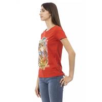 Trussardi Action Women's Red Cotton Tops & T-Shirt - XS thumbnail