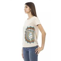 Short Sleeve T-shirt with Round Neck and Front Print M Women thumbnail