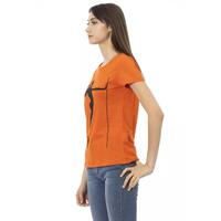 Trussardi Action Women's Orange Cotton Tops & T-Shirt - XS thumbnail