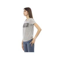 Trussardi Action Women's Elegant Gray Cotton-Blend Tee with Chic Print - XL thumbnail