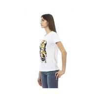 Trussardi Action Women's Chic White Short Sleeve Tee with Exclusive Print - XS thumbnail