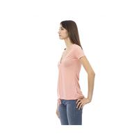 Trussardi Action Women's Elegant Pink Short Sleeve Tee with Chic Print - M thumbnail