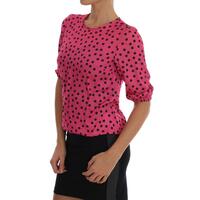 Enchanted Sicily Silk Blouse with Polka Dots 36 IT Women thumbnail