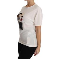 DOLCE & GABBANA Figure Family Silk T-Shirt 36 IT Women thumbnail