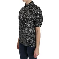Dolce & Gabbana Musical Instrument Print Silk Top 40 IT Women thumbnail