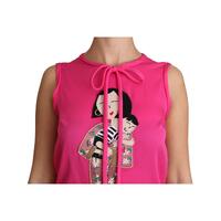 Stunning Dolce & Gabbana Family Silk Tank Top Shirt 40 IT Women thumbnail