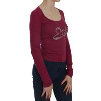 EXTE Fuchsia Crystal Embellished Blouse 44 IT Women thumbnail