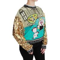 Dolce & Gabbana Crewneck Pullover Sweater with Year of the Pig Motive 40 IT Women thumbnail