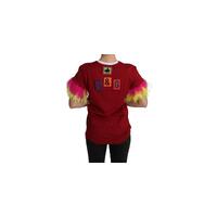 New Dolce & Gabbana Short Sleeves Crew Neck T-shirt with Pig Print Embroidery 42 IT Women thumbnail