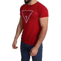 Authentic Guess Red Cotton Stretch T-shirt XL Men thumbnail