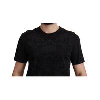 Authentic Dolce & Gabbana Black Baroque Motive T-shirt 52 IT Men thumbnail