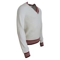 Silk-Cotton V-Neck Sweater with Logo Details 52 IT Men thumbnail