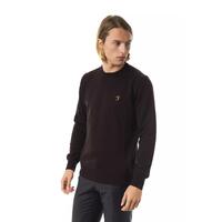 Embroidered Crew Neck Sweater in Extrafine Wool Merinos Fabric S Men thumbnail