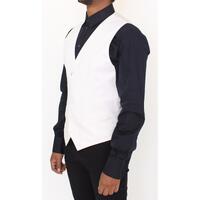 Dolce & Gabbana White Cotton Silk Blend Dress Vest 44 IT Men thumbnail