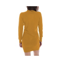 Yes Zee Women's Yellow Viscose Dress - S thumbnail