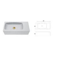 New Concrete Cement Wash Basin Counter Top Matte Light Grey Wall Hung Curved Basin thumbnail