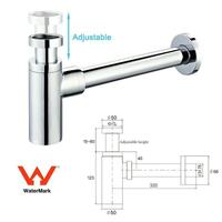 2023 Brushed Nickel p trap ROUND BOTTLE TRAP 32/40 mm WASTE for wall hung basin vanit thumbnail