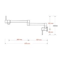 2023 Brushed Gold Kitchen tap Wall Mounted Pot Filler Single Cold Water inlet thumbnail