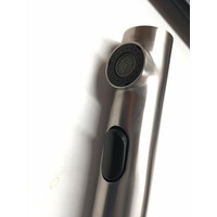 2023 Brushed Nickel Stainless steel L shape pull out with spray function spring kitchen mixer tap faucet Stainless steel Made PVD plated thumbnail