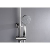 2023 Brushed Nickel Solid Stainless Steel 304 made shower set w diverter 200 mm head sprayer hand held head Suit Outdoor thumbnail