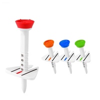 Adjustable Golf Tee Set - 4pcs / Box - 77mm Length - Aiming Assist thumbnail