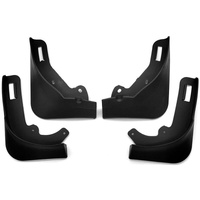 For Tesla Model Y Car Punch-Free Front And Rear Wheel Soft Rubber Fender Guard - Carbon Fiber - Matte Black thumbnail