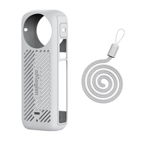 Amagisn Silicone Protective Cover for Insta360 X4 - Body Case + Lens Cover Black thumbnail