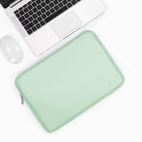 15 / 15.6 Inch Mint Green Pu Leather Laptop Bag thumbnail