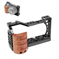 Wood Handle Metal Camera Cage For Sony A6400 / A6300 / A6100 / A6000 Stabilizer Rig thumbnail