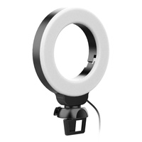 48leds Laptop Camera Beauty Ring Light - Clip Set 4-inch - Clip With Tripod thumbnail