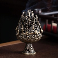 Large Vintage Copper Incense Burner - Bronze Ornament thumbnail