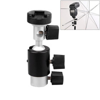 Black D-Type Flash Light Stand Bracket - Compact Design thumbnail