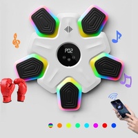 Bluetooth Music Boxing Machine - 4 Modes 9 Speeds Colourful Lights - With Kids Golves White thumbnail