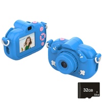 2.0-Inch 4X Zoom Hd Digital Camera For Kids - Blue - Yellow+32G thumbnail