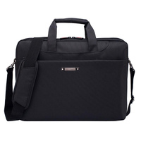 Waterproof Nylon Laptop Bag - 15.6 Inch One Shoulder Portable - Black thumbnail