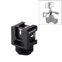 Aluminum 4-Head Hot Shoe Mount Adapter For Microphone And Flash Light thumbnail