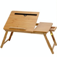Adjustable Folding Laptop Desk for Bed with Card Slot and Lazy Computer Design thumbnail